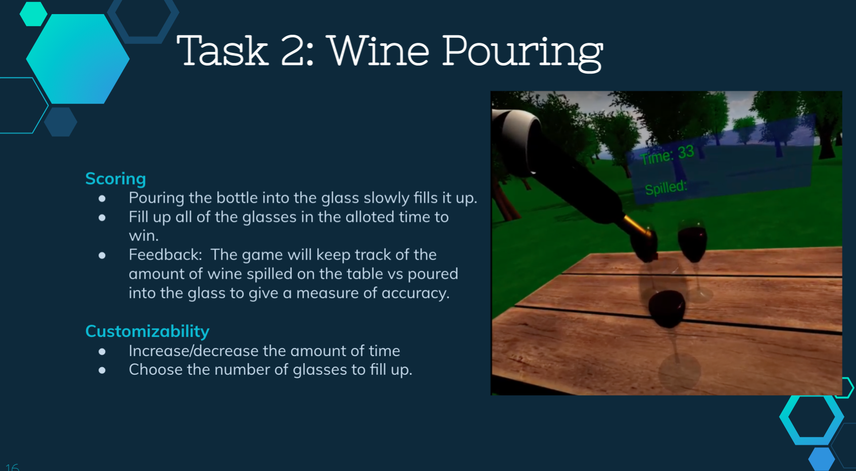 Wine pouring game